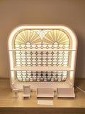 Large Light-up Smiski Display Shelf - Stained Glass Style