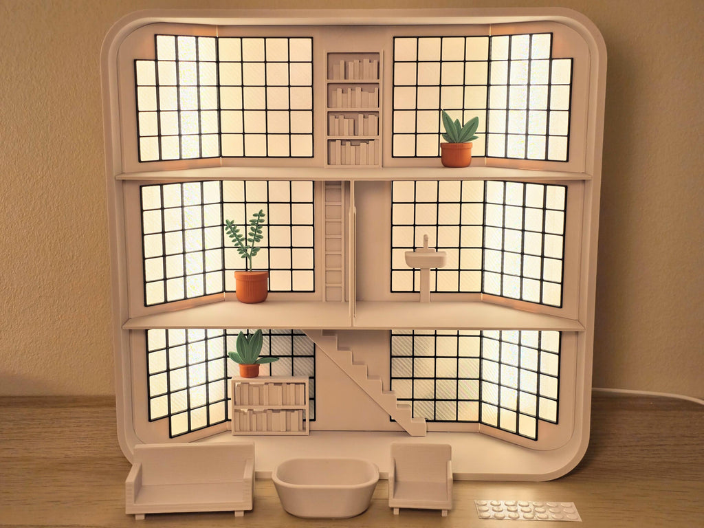 Large Light-up Smiski Display Shelf - Loft Style